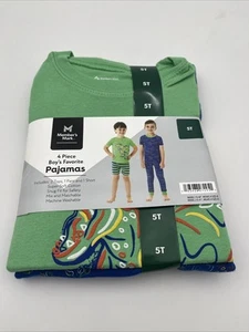 Member's Mark Boy's 4 Piece Super Soft Mix and Match Dinosaur Pajamas 5T - Picture 1 of 5