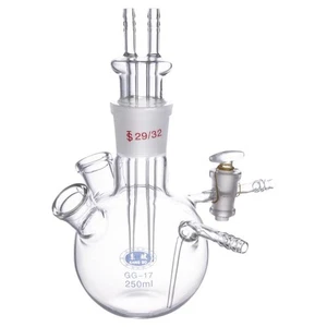 250ml Karl Fisher Reaction Flask, Five Openings, Laboratory Glassware au - Picture 1 of 6