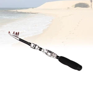 Rod de pêche de mer de 1 m mini-canne à pêche télescopique (noir) - Photo 1/12