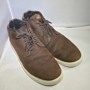 Olukai Nana Hele Sneakers Chukka con lacci in pelle marrone scarpe uomo 13 - Foto 1 di 7