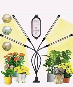 PKBD Grow Lights for Indoor Plants, 100 LEDs 4 Heads Full Spectrum Led Grow... - Picture 1 of 6