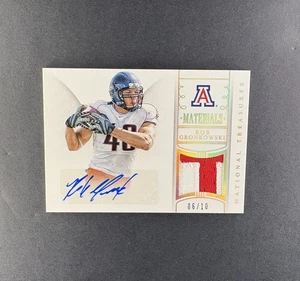 2015 National Treasures ROB GRONKOWSKI Materials Game-Worn Patch Auto /10 - Picture 1 of 2