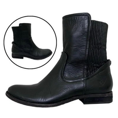 Botas cortas Frye Melissa Scrunch 3477111-BLK Western Chelsea Boot - Para mujer 7M Foto 1 de 4