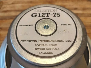 Altavoz Guitarra Celestion 12" G12T-75 / T3781 / 8 ohm / Años 80 / Cono Original 1777 - Imagen 1 de 6