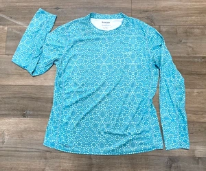 Camisa Simms Solarflex Mujer XL Azul Burbujas Rendimiento Pesca Aire Libre UPF 50 - Imagen 1 de 8
