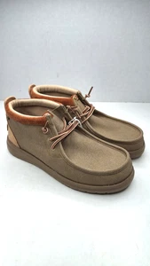 Hey Dude Wally Mid GripR Workwear Cream Men's Shoes Size 9 - Picture 1 of 11