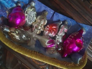 Glass decor, Soviet Christmas tree of the 1950s, Christmas decorations - Picture 1 of 7