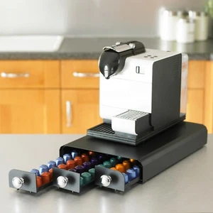 Neo Nespresso Supporto per macchina da caffè e supporto per cialde a capsule 3 cassetti - Foto 1 di 3