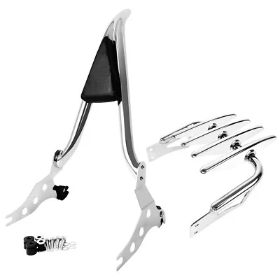 26" Sissy Bar Backrest Luggage Rack For Harley Fat Boy 2018-24 Breakout 2013-UP - Image 1 of 4
