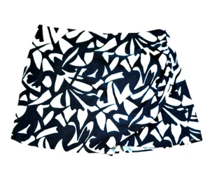 Mini Skort Para Mujer A New Day Lino Rayón Negro/Blanco Talla 14 - Imagen 1 de 3