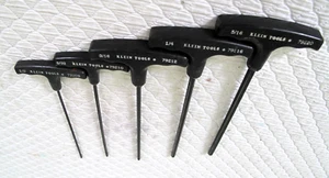 7 Long Blade T Hex-Keys Klein 5/16 - 1/4 - 3/16 - 5/32 - 1/8 -- Vaco 7/32- 9/64 - Picture 1 of 9