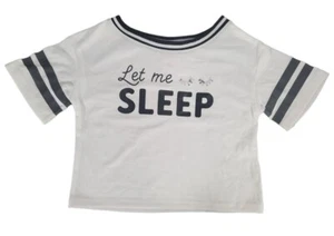 Girls' Let Me Sleep' Pajama Top -More Than Magic White XS (4/5) Flame Resistant - Picture 1 of 7