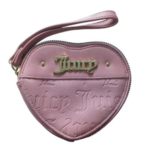 Juicy Couture Pink Small Wristlet Wallet Y2K 90s NWOT Heart College - Picture 1 of 4