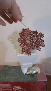 DISTINTIVO NAVIDAD EN FLOR POINSETTIA adorno de Navidad láser - Imagen 1 de 5