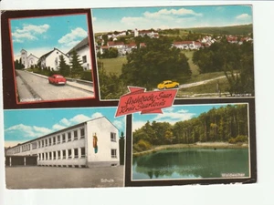 ASCHBACH / Saar.....,4 Ans. u.a. Schule, Panorama, Kirchpartie....col AK - Bild 1 von 1