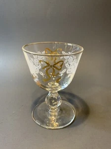 Libbey Rose Classic Goldband White Rose Likör, Cocktail, Cordial Stielglas - Bild 1 von 4