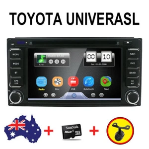 Car DVD Player For Toyota Universal Stereo Head Unit Radio GPS MAP CD Camera BT - Picture 1 of 24