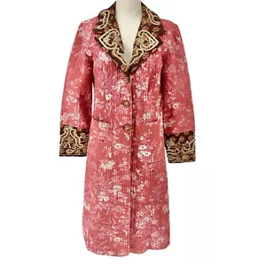 The J. Peterman Steppmantel Damen klein Blumen bestickt LS Taschen - Bild 1 von 11