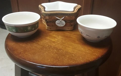 Longaberger 🌟star  Christmas *COLLECTORS* Star Basket w/Inserts & Pottery Cover