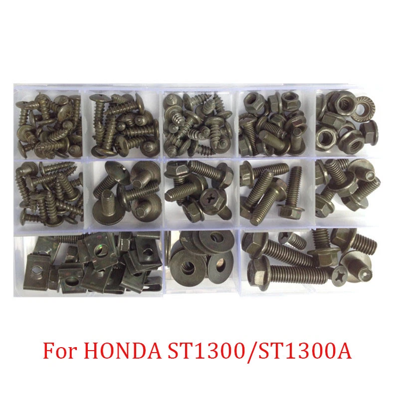Ajuste para Honda ST1300/ST1300A parafusos de carenagem kit de parafusos de carroceria porcas 2004-2012 F1 - Imagem 1 de 4