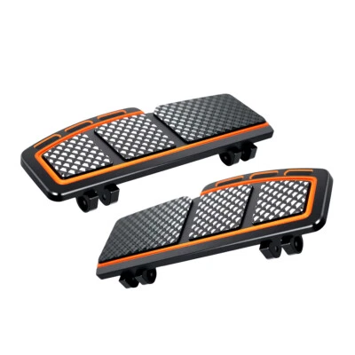 Tábuas de assoalho preto laranja corte diamante piloto para Harley Touring Electra Glide FLHT - Imagem 1 de 4