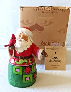 Jim Shore 2013 "Festive Friends" Heartwood Creek Santa with Cardinal #4034368 - Picture 1 of 7