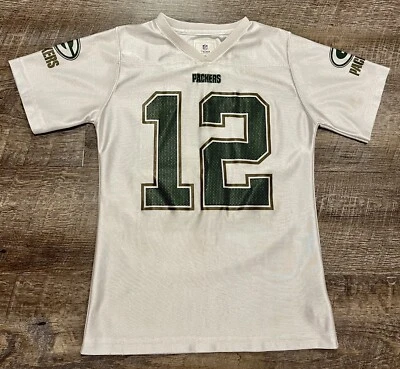 Camiseta NFL Team Apparel Green Bay Packers Aaron Rodgers meninas jovens grande 10/12 - Imagem 1 de 4