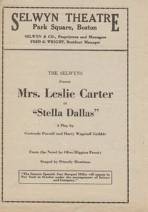 * PROGRAMA STELLA DALLAS 1924 ACTRIZ ESCANDALOSA LESLIE CARTER EDWARD G ROBINSON* - Imagen 1 de 2