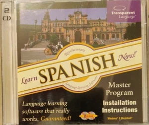 Learn Spanish Now! Windows/Mac CD-Rom Transparent Language PC - Picture 1 of 4