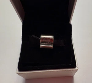 Authentic Pandora Sterling Silver Good Luck Scroll Charm 790514 ALE Retired - Picture 1 of 2