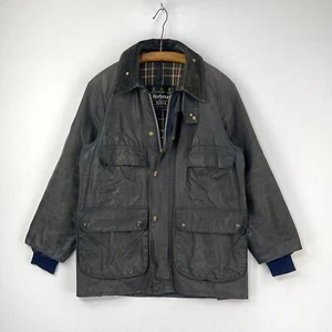 Barbour Bedale Wax Jacket Mens C36 Blue Classic Waxed Vintage 4 Pocket 2 Crest - Picture 1 of 24