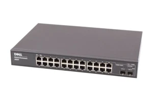 Commutateur DELL PowerConnect 2824, 24x 1GbE RJ45, 2x Combo GbE SFP, géré - Photo 1/3