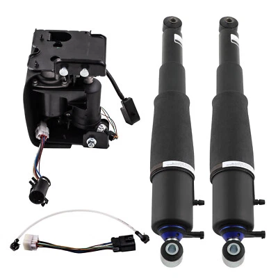 Pair Rear Air Shocks & Compressor Kit For Escalade Suburban Tahoe Yukon 25979393 - Изображение 1 из 4