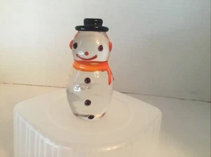 Handgeblasene Kunst Glas Winterurlaub Schneemann Weihnachtsdekoration - Bild 1 von 7