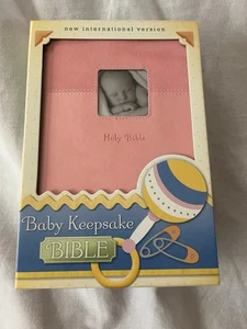New In Box Baby Keepsake Bible For Infant Girl. Areas To Place Pictures And Info - Picture 1 of 7