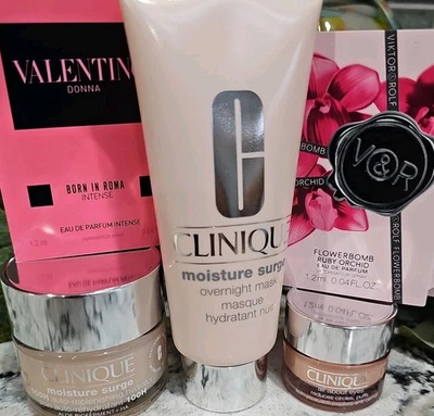 FULL SIZES! CLINIQUE MOISTURE SURGE .5oz All About Eye 1.7oz HYDRATOR 3.4oz MASK - Image 1 of 4