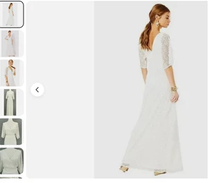 Small NWT Lilly Pulitzer Parigi Maxi Dress Resort White Scalloped Shell Lace - Picture 1 of 4