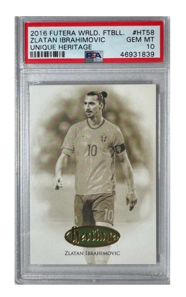 2016 ZLATAN IBRAHIMOVIC FUTERA UNIQUE WORLD FOOTBALL HERITAGE Pop 1 PSA 10 - Image 1 of 1