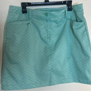 Pantalón Corto de Golf Deportivo N Vo Para Mujer Talla 12 Lt Verde Blanco Pétalos Bolsillos Cremallera Rodilla - Imagen 1 de 18