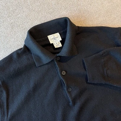 Linea Uomo 100% Wool Sweater Pullover Men’s Size Large Black Made In Italy - Image 1 of 4