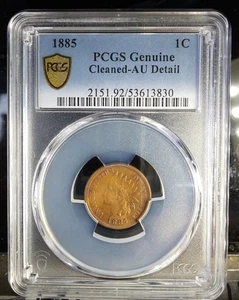 1885 Indian Head Cent PCGS AU Detail Cleaned - Picture 1 of 5