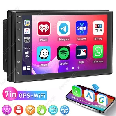 Android 14 Car Stereo GPS Navigation Radio Double Din WIFI 7" Apple CarPlay 32GB - Image 1 of 4