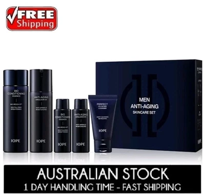 IOPE Men Anti-aging Skincare Set 2+3 items Moisturiser K-beauty Korea - image 1 of 4