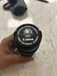 Canon 35mm Camera Lens with SAKAR 52mm Lens 1984 Olympic Games Los Angeles USA - Picture 1 of 5