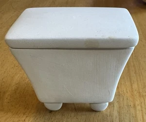Nueva caja de baratijas con patas bisque de cerámica proyecto de pintura hágalo usted mismo - Imagen 1 de 4