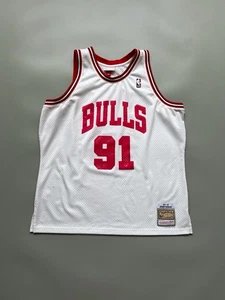 MITCHELL NESS Chicago Bulls Dennis Rodman weiß Trikot NBA 1997-98 Größe 2XL - Bild 1 von 11