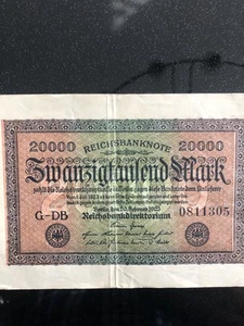 20000 Mark Reichsbanknote 1923 - Bild 1 von 2