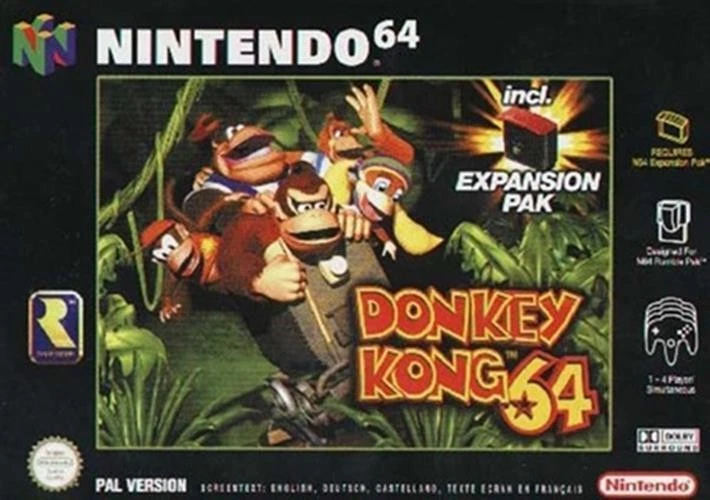 Donkey Kong 64 with Expansion Pak - Nintendo 64 N64 Action Video Game Boxed - Image 1 of 1