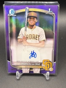 Jhoan De La Cruz 2025 Bowman Chrome #CPA-JDL First (1st) AUTOGRAPH Purple /250 - Picture 1 of 10