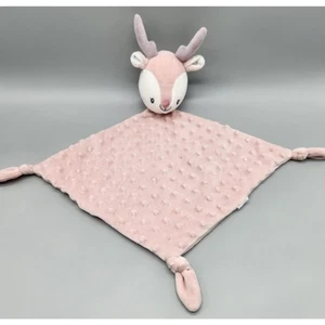 Itty Bitty Pink Renneer Lovey coperta di sicurezza sonaglio punti peluche bambino annodato - Foto 1 di 8